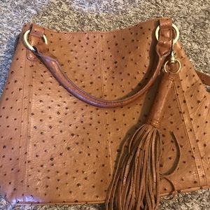 Large leather handbag